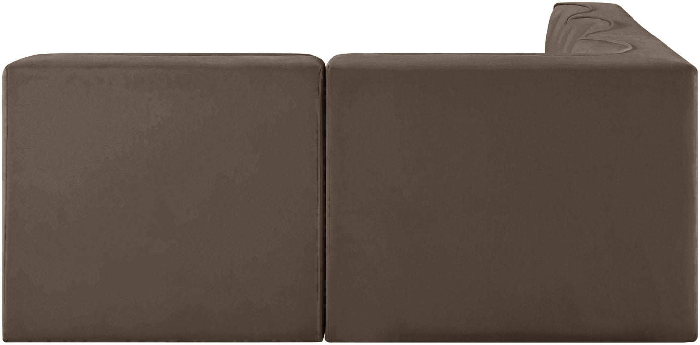 Rummi - Armless Velvet Performance Fabric Upholstered 4 Piece Modular Sectional - Stylish Home Furniture