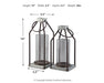 Diedrick - Lantern Set (Set of 2) - Gray / Black - Stylish Home Furniture