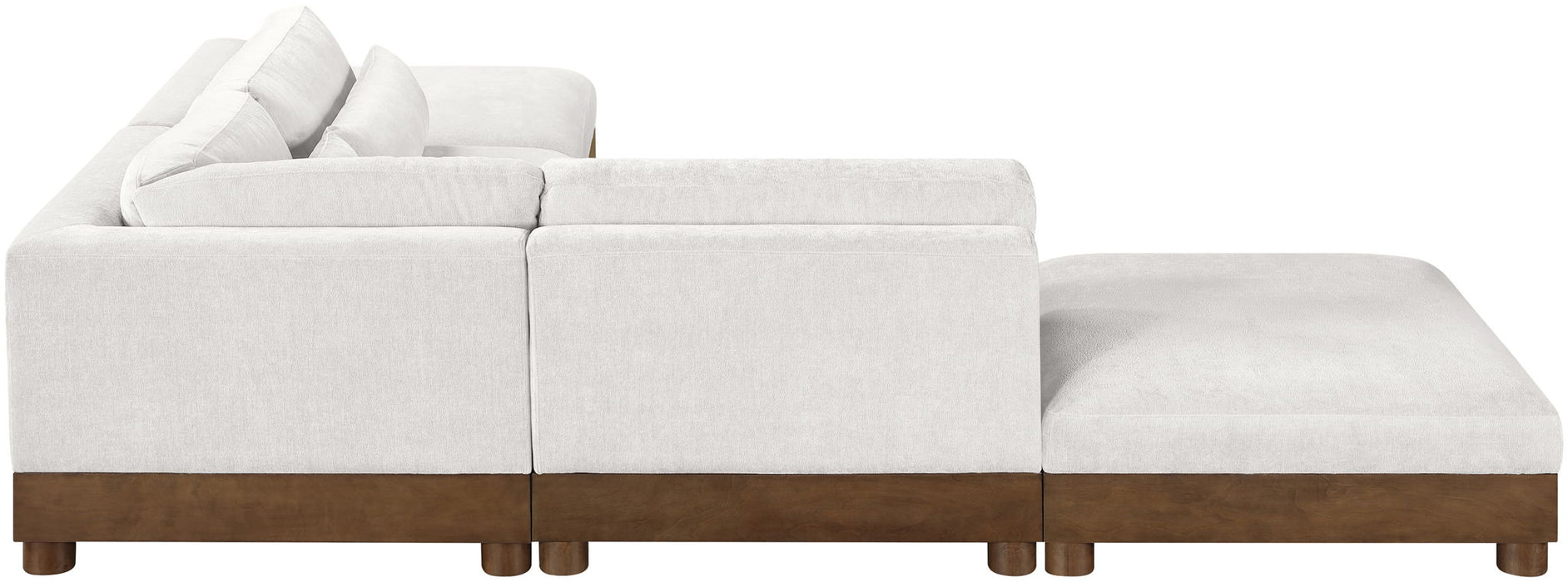 Turin - Chenille Fabric Upholstered Modular Sectional - Cream - Stylish Home Furniture