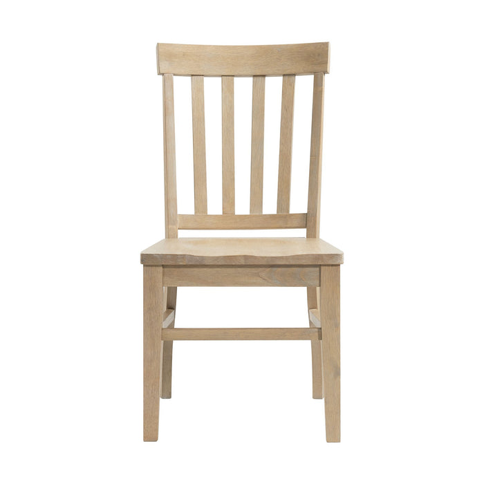 Lakeview - Slat Back Side Chair (Set of 2) - Natural Finish - Stylish Home Furniture