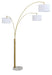 Valo - Metal Arc Lamp - Gold Finish - Stylish Home Furniture
