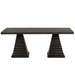 Plateau - 78" Rectangle Dining Table - Top & Base - Dark Brown - Stylish Home Furniture