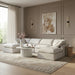 Indulge - Linen 6 Piece Modular Double Chaise Sectional - White - Stylish Home Furniture