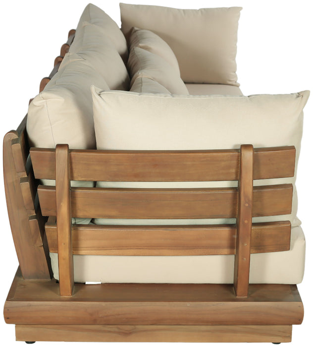 Mirella - 3 Piece Water Resistant Fabric Upholstered Outdoor Patio Modular Sofa