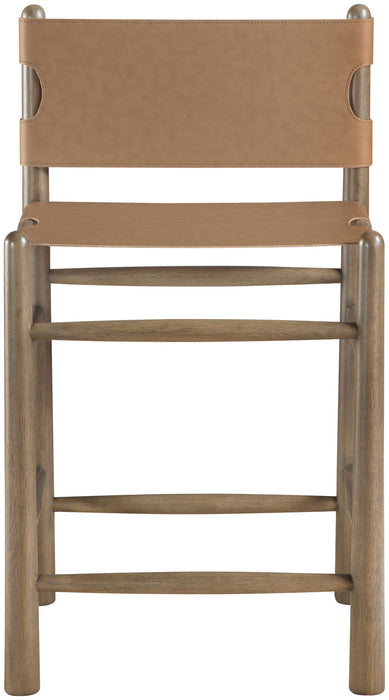 Santos - Upholstered Counter Stool With Stained Brown Base