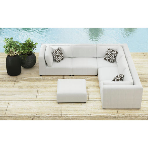 Zandara - 5 Piece Modular Set Sectional With Ottoman - Beige - Stylish Home Furniture