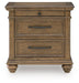 Karallin - Three Drawer Night Stand - Medium Brown - Stylish Home Furniture