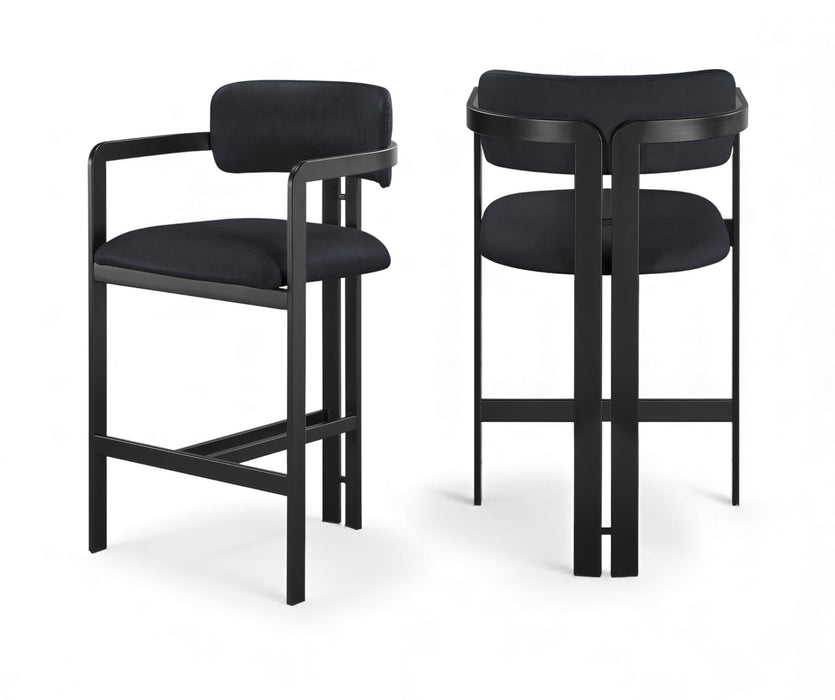 Aurum - Vegan Leather Upholstered Counter Stool With Graphite Black Base