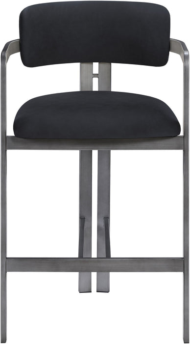 Aurum - Vegan Leather Upholstered Counter Stool With Gray Base - Stylish Home Furniture
