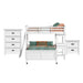 Hampton Kids - Loft With Ladder And Desk With Speaker Bedroom Set - Stylish Home Furniture