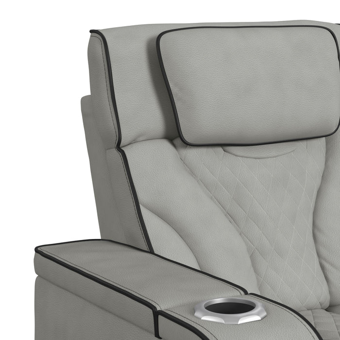 Blitz - Motion Loveseat With Console, And LED - Stylish Home Furniture