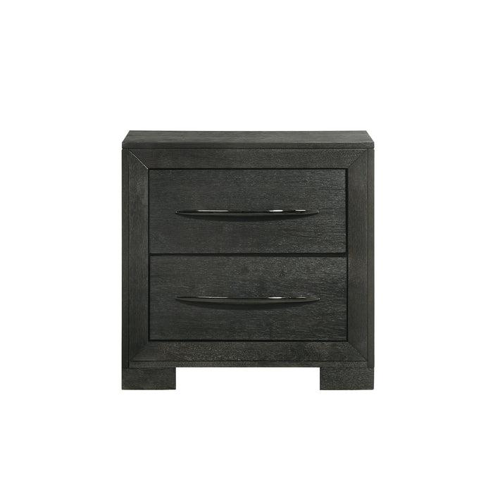 Allan - 2-Drawer Nightstand - Black - Stylish Home Furniture