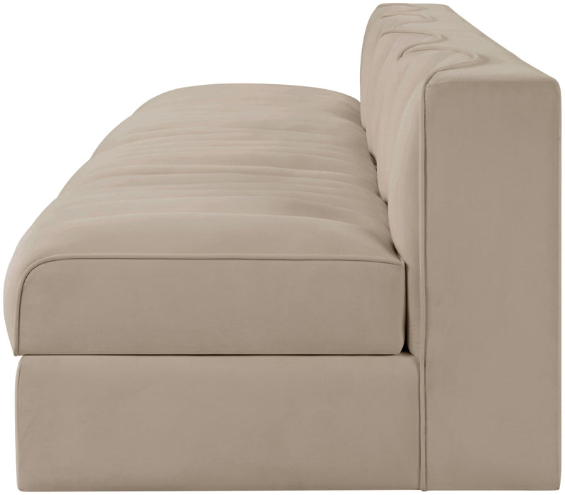 Rummi - Armless Velvet Performance Fabric Upholstered 4 Piece Modular Sofa - Stylish Home Furniture