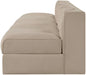 Rummi - Armless Velvet Performance Fabric Upholstered 4 Piece Modular Sofa - Stylish Home Furniture