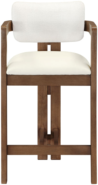 Ravina - Upholstered Counter Stool With Stained Brown Base