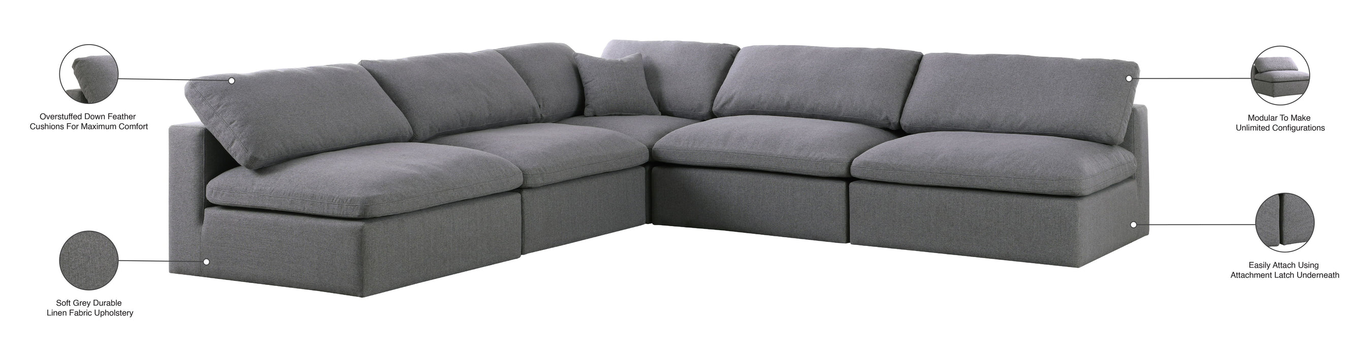 Serene - 5 Piece Modular Sectional