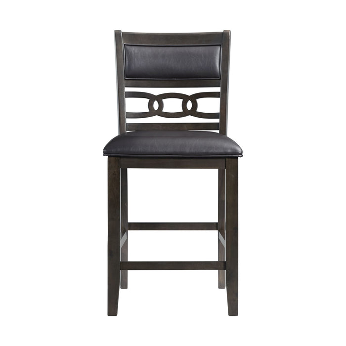 Amherst - Counter Height Faux Leather Side Chair (Set of 2) - Walnut - Stylish Home Furniture