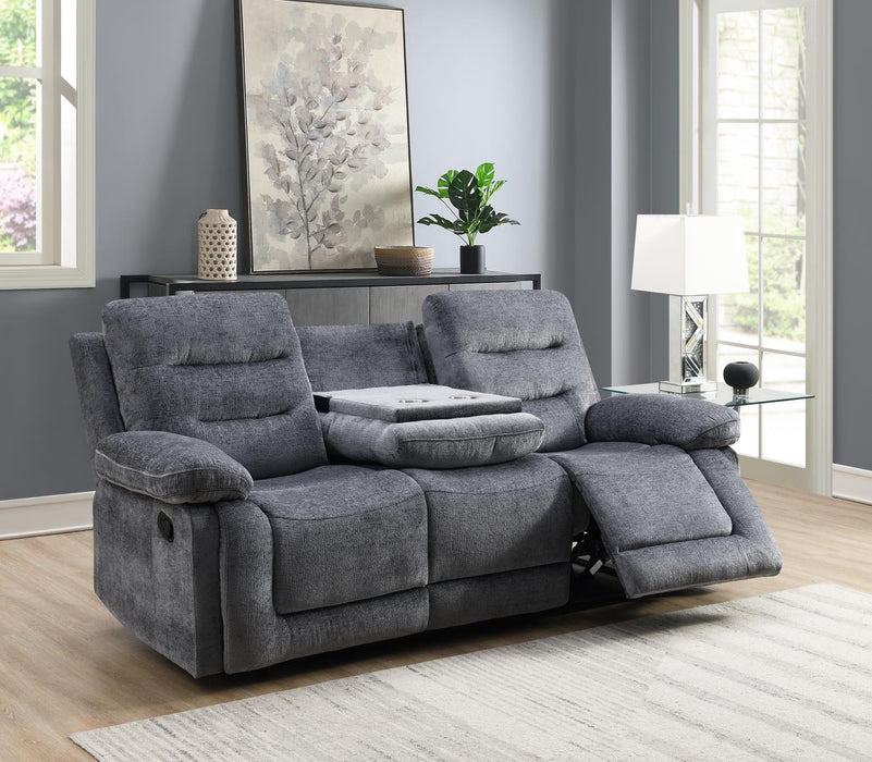 U152 - Motion Sofa With Drop Down - Gray