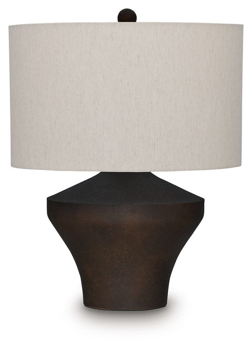 Dolanham - Metal Table Lamp - Distressed Brown - Stylish Home Furniture