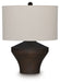 Dolanham - Metal Table Lamp - Distressed Brown - Stylish Home Furniture