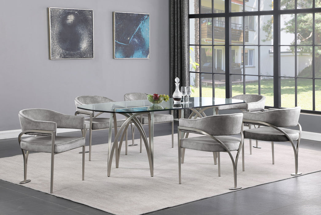 Madelyn - Dining Chair (Set of 2) - Brushed Chrome