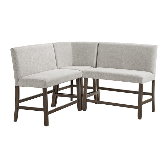 Seneca - Counter 3 Piece Corner Bench - Brown / Gray - Stylish Home Furniture