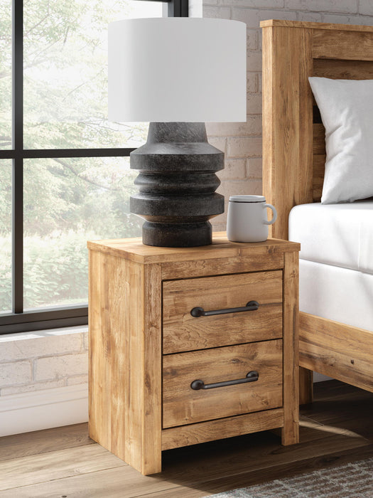 Maystonna - Two Drawer Night Stand - Brown - Stylish Home Furniture