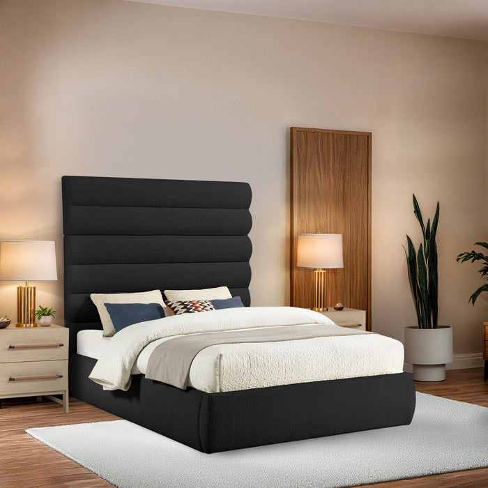 Adam - Boucle Fabric Bed With 70.5" Headboard - Stylish Home Furniture