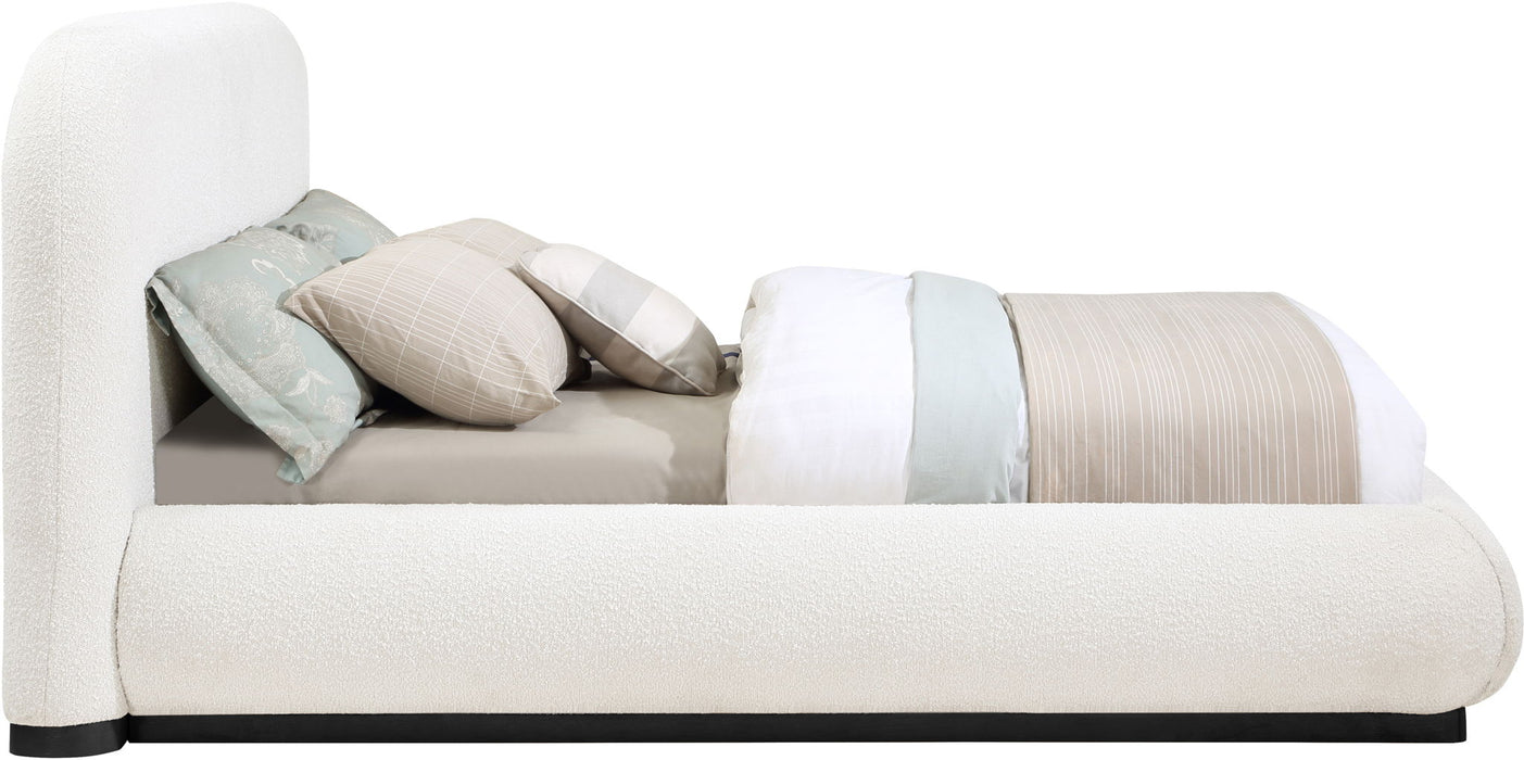 Vaughn - Boucle Bed With Black Base