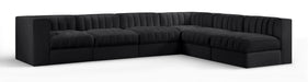 Rummi - Velvet Performance Fabric Upholstered 6 Piece Modular Sectional - Stylish Home Furniture