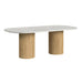 Sylvie - Oval Dining Table With Faux Marble Top - Stylish Home Furniture