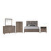 Harrisburg - 6/6 Eastern King 5 Piece Bedroom Set (Bed, Dresser, Mirror, Chest, Nightstand) - Dark Gray - Stylish Home Furniture