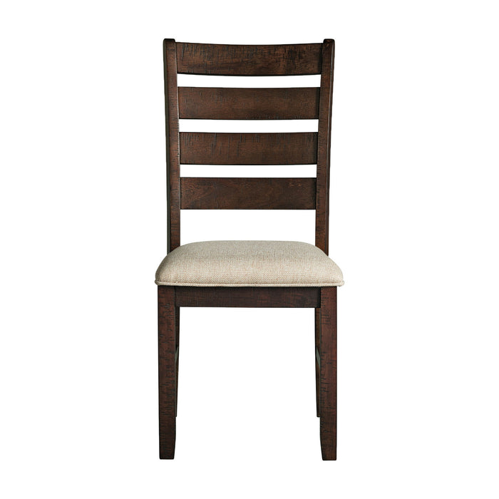 Jax - Ladder Back Side Chair (Set of 2) - Smokey Walnut - Stylish Home Furniture