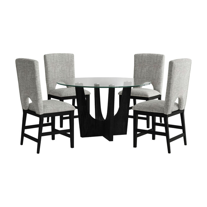 Oregon - 5 Piece Counter Height Dining Set (Round Counter Table And Four Chairs)