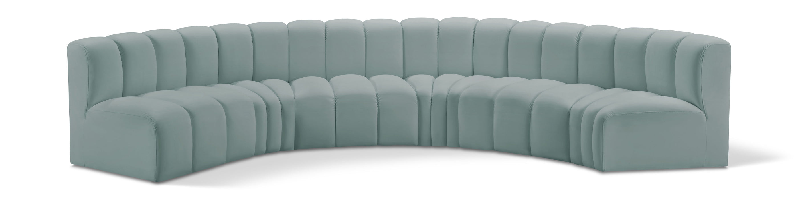 Arc - Faux Leather 6 Piece U-Shaped Modular Sofa