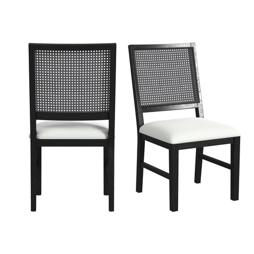 Bahama Breeze - Fabric Dining Chair (Set of 2) - White / Black - Stylish Home Furniture