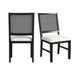 Bahama Breeze - Fabric Dining Chair (Set of 2) - White / Black - Stylish Home Furniture
