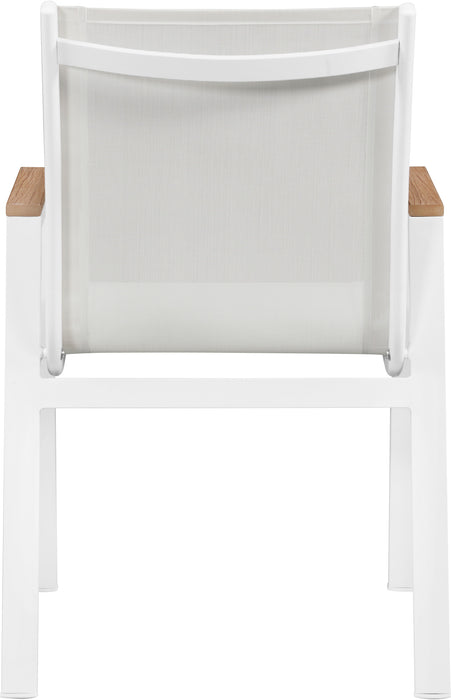 Nizuc - Outdoor Patio Dining Arm Chair (Set of 2) - White - Fabric