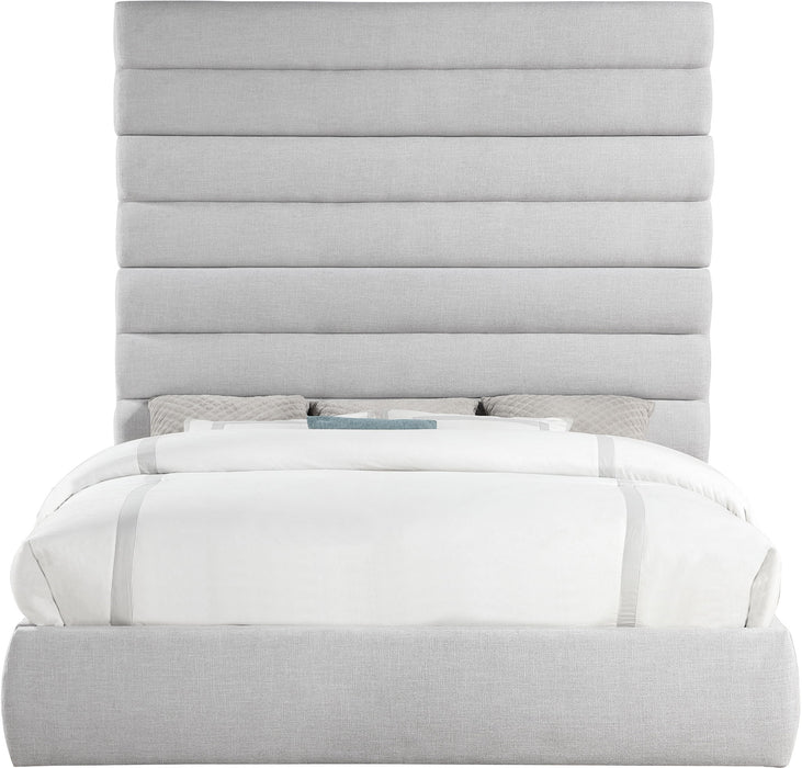 Adam - Linen Fabric Bed With 89" Headboard