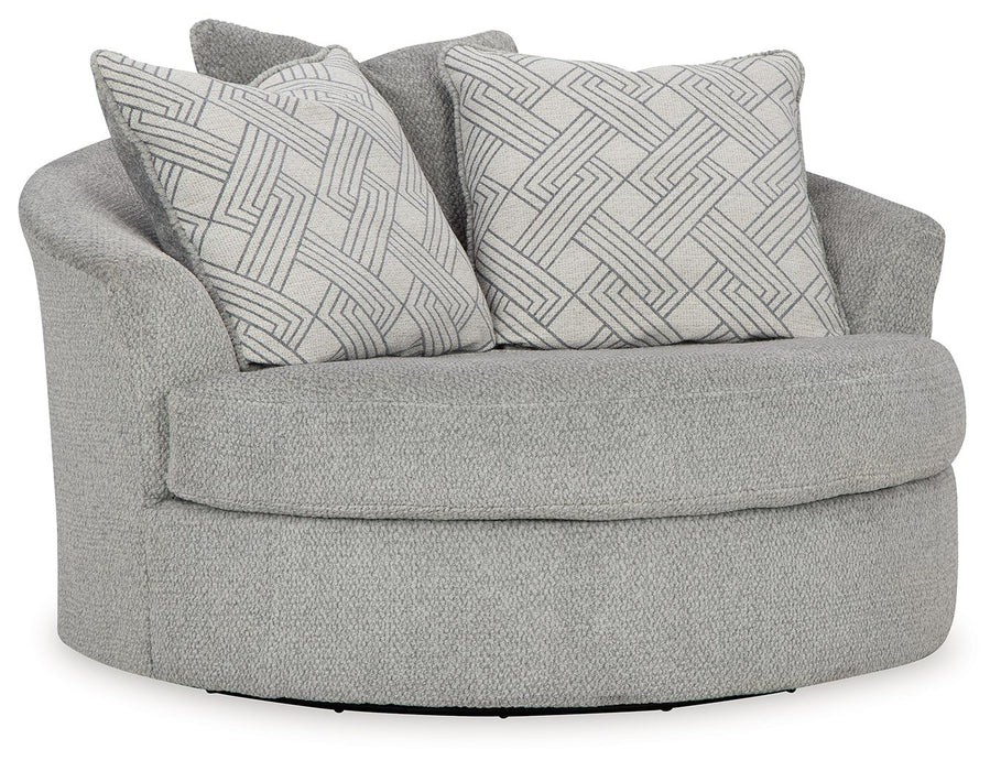 Casselbury - Oversized Swivel Accent Chair - Cement - Stylish Home Furniture