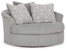 Casselbury - Oversized Swivel Accent Chair - Cement - Stylish Home Furniture