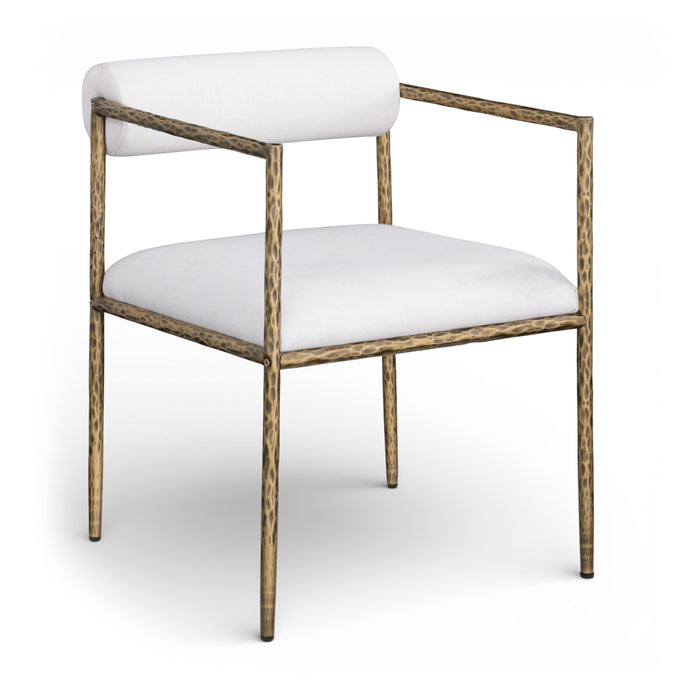 Axis - Linen Textured Cream Fabric Upholstered Dining Chair (Set of 2) - Stylish Home Furniture