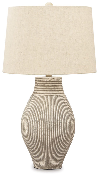 Layal - Paper Table Lamp  - Beige - Stylish Home Furniture