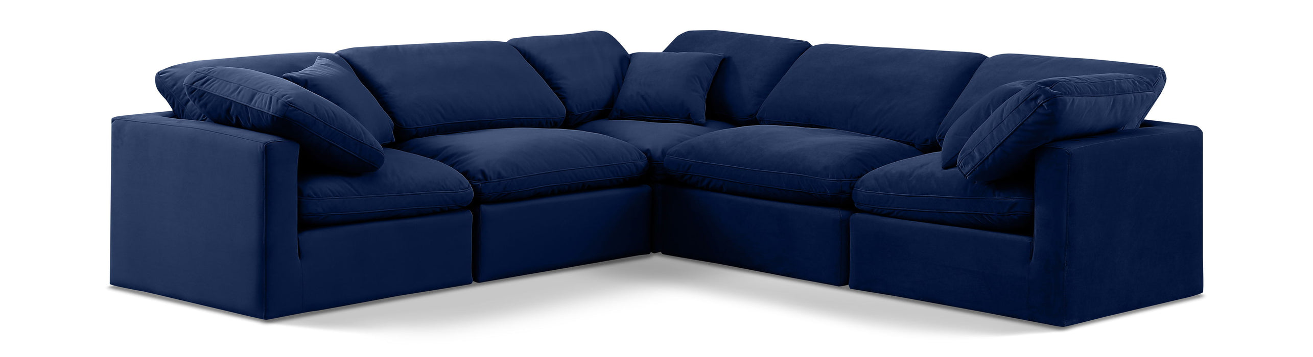Indulge - Velvet 5 Piece Modular Corner Sectional
