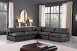 Comfy - 5 Piece Faux Leather Modular Corner Armless Sectional - Stylish Home Furniture