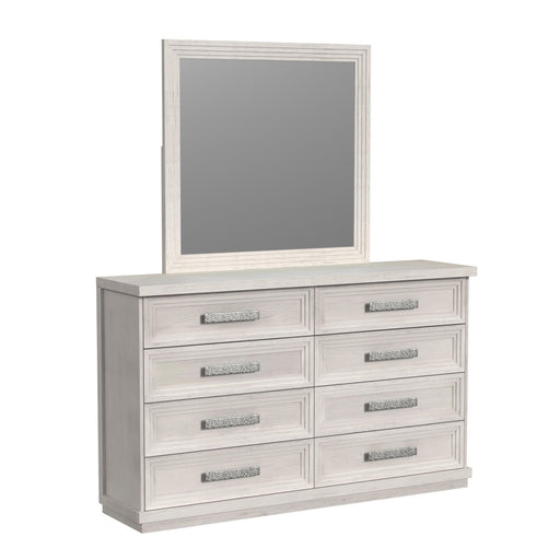 Avalanche - Dresser And Mirror Set - Antique White - Stylish Home Furniture