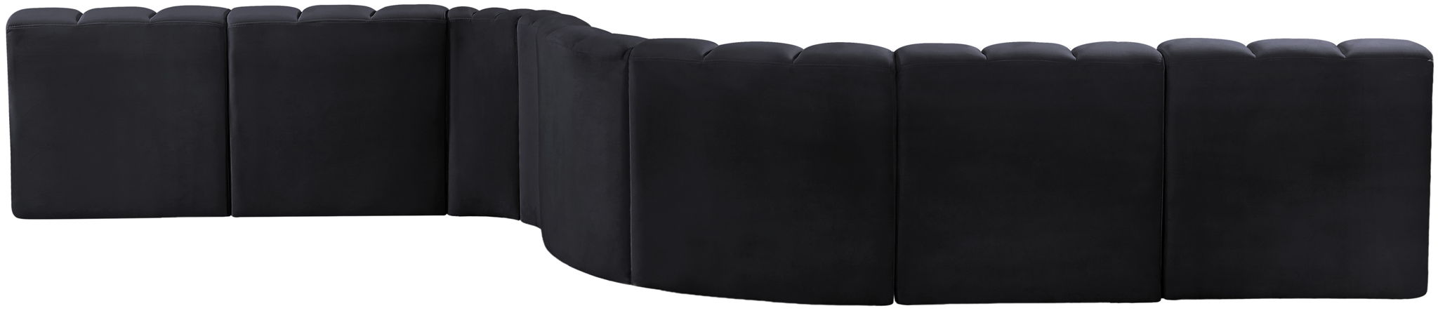Arc - Velvet 8 Piece Curved Modular Sofa
