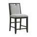 Elodie - Fabric Counter Chair (Set of 2) - Charcoal / Gray - Stylish Home Furniture
