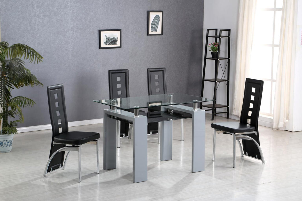 D311 - Glass Dinette Table - Gray