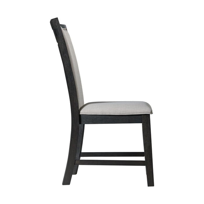 Grady - Dining Slat Back Side Chair (Set of 2) - Black - Stylish Home Furniture